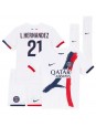 Paris Saint-Germain Lucas Hernandez #21 Replika Borta Kläder Barn 2025-26 Kortärmad (+ byxor)